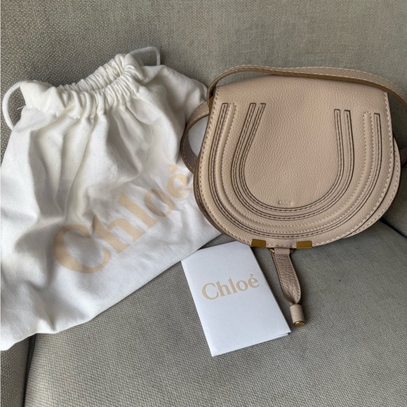 Chloe Taupe Leather Crossbody Bag - Picture 2 of 6